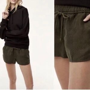 Linen Blend Aritzia Shorts Community Habitus Black